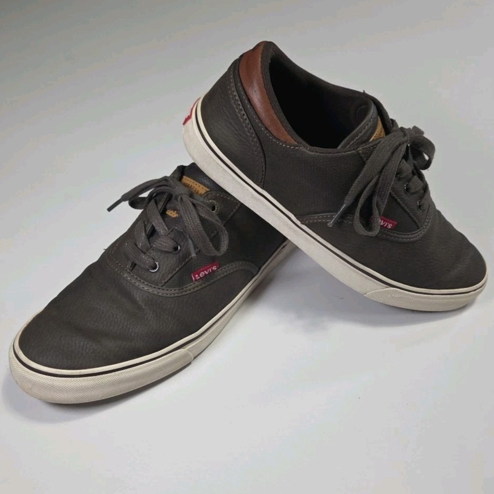 Levi's Sneakers Mens 8 Ethan Perf WX Shoes Brown Leather Low Top Casual Comfort